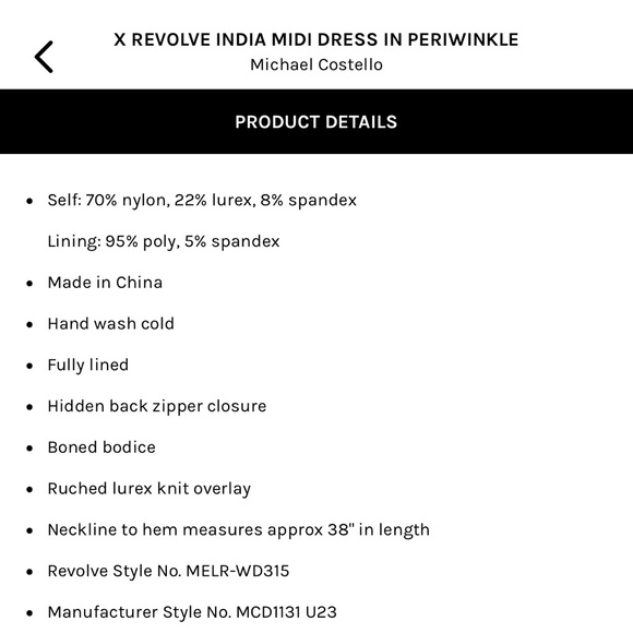 x REVOLVE India Midi Dress in Periwinkle
Michael Costello
Color: Periwinkle - Picture 2 of 10